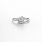 Marquise Embrace Wrap Ring Silver