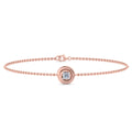 Round Bezel Solitaire Diamond Chain Bracelet