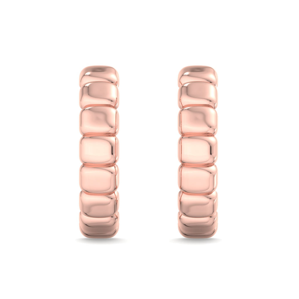 Scalloped Pebble Ear Climber Earrings