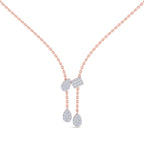 Double Teardrop Diamond Lariat Necklace