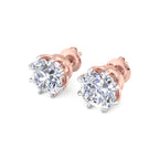Classic Cushion Cut Diamond Stud Earrings