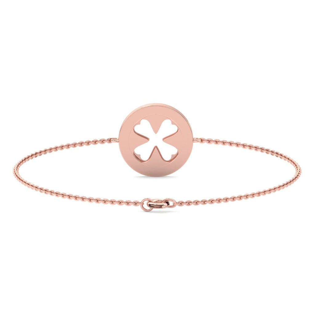 Halo Clover Cutout Diamond Bracelet