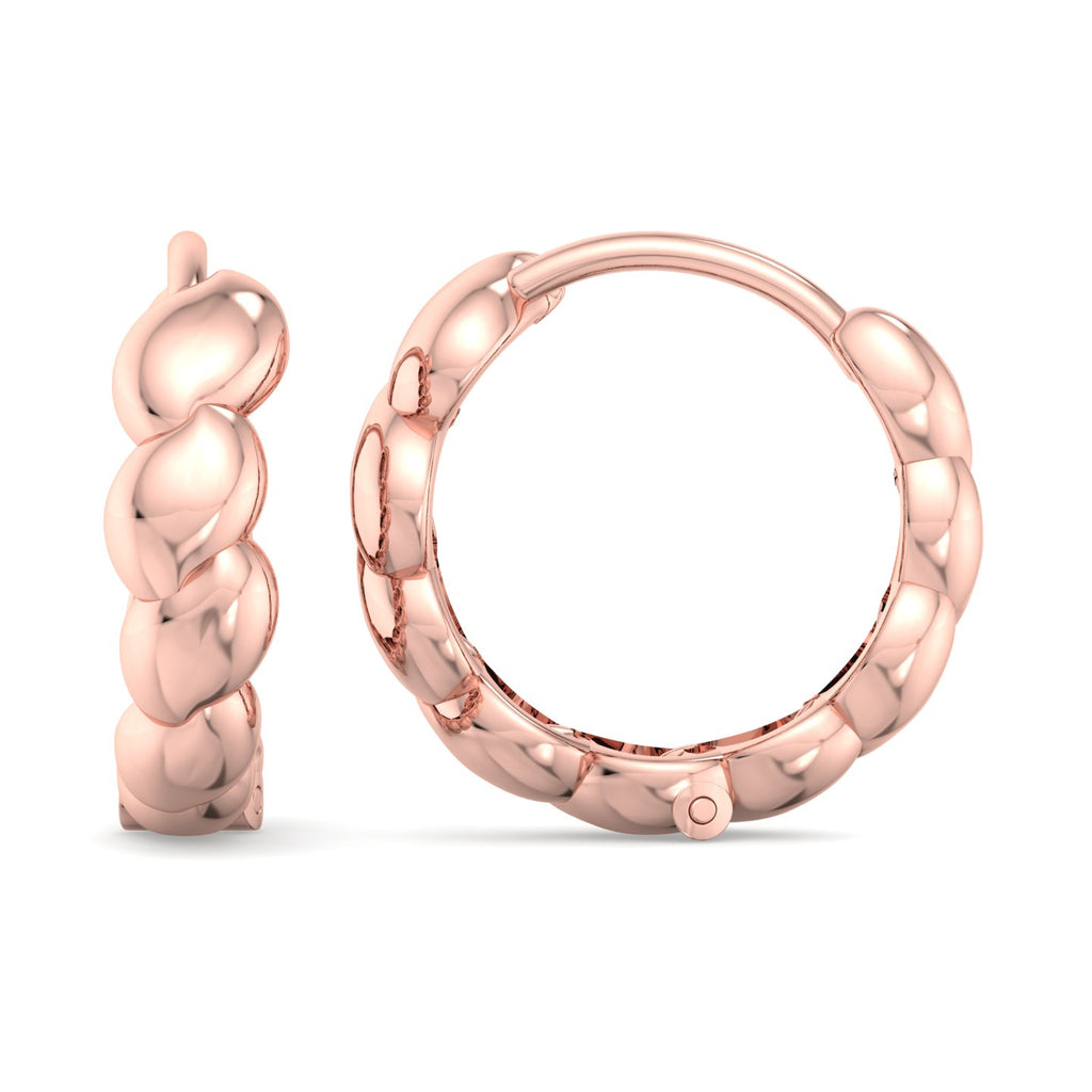 Scalloped Pebble Hoop Earrings