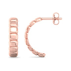 Scalloped Pebble Ear Climber Earrings