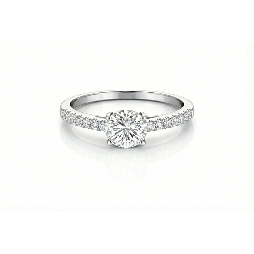 Eternal Spark Solitaire Ring Silver