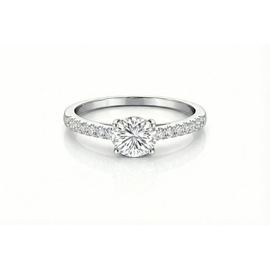 Eternal Spark Solitaire Ring Silver