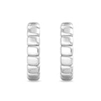 Scalloped Pebble Ear Climber Earrings