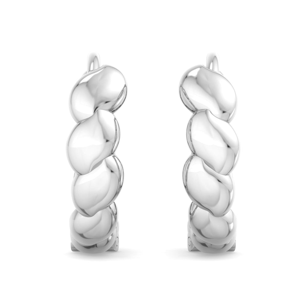 Scalloped Pebble Hoop Earrings