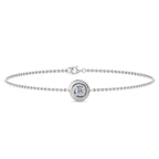 Round Bezel Solitaire Diamond Chain Bracelet