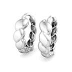 Scalloped Pebble Hoop Earrings