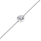 Round Bezel Solitaire Diamond Chain Bracelet