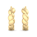 Scalloped Pebble Hoop Earrings