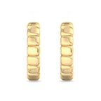 Scalloped Pebble Ear Climber Earrings
