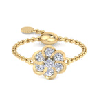 Diamond Flower Chain Ring