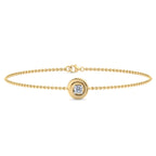 Round Bezel Solitaire Diamond Chain Bracelet