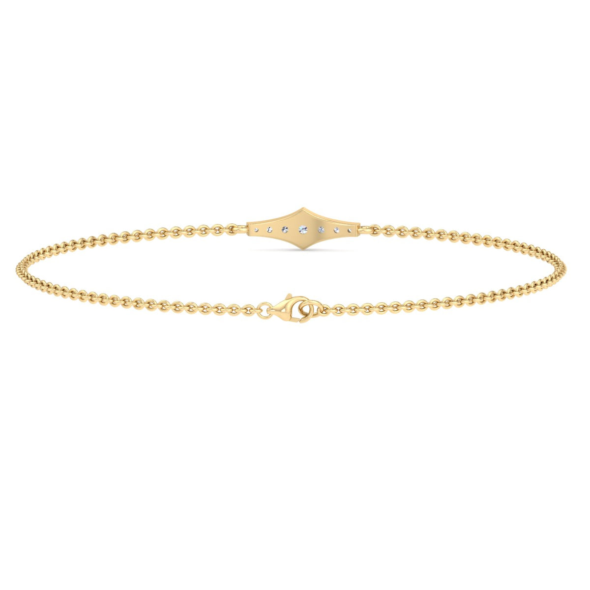 Diamond Kite Station Chain Bracelet