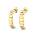 Scalloped Pebble Ear Climber Earrings