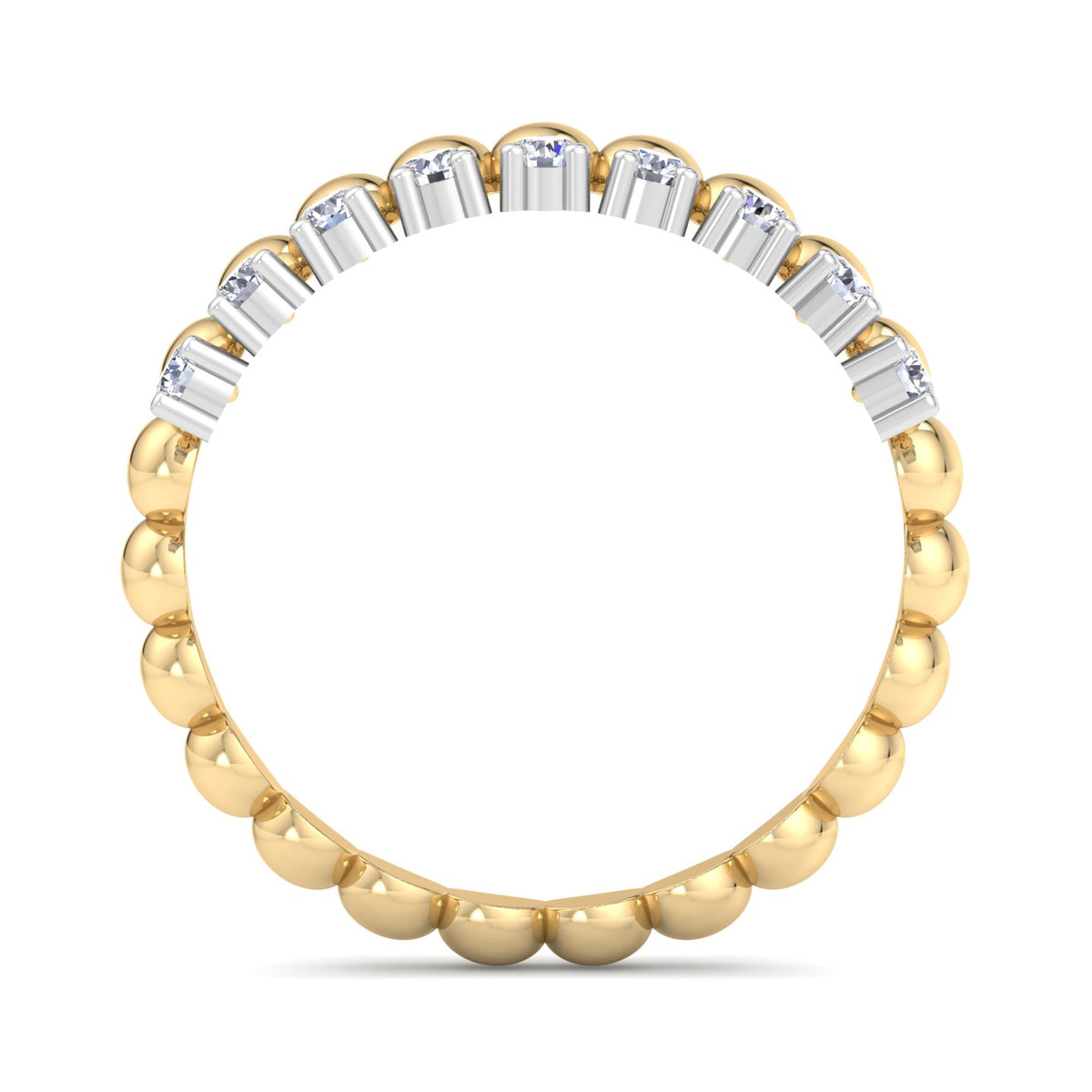 Beaded Bubble Diamond Dangle Ring