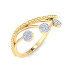Triple Cluster Crossover Diamond Ring