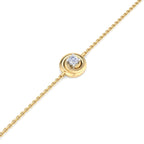 Round Bezel Solitaire Diamond Chain Bracelet