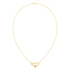 Abstract Freeform Diamond Pendant Necklace