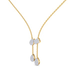 Double Teardrop Diamond Lariat Necklace