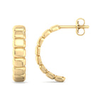 Scalloped Pebble Ear Climber Earrings