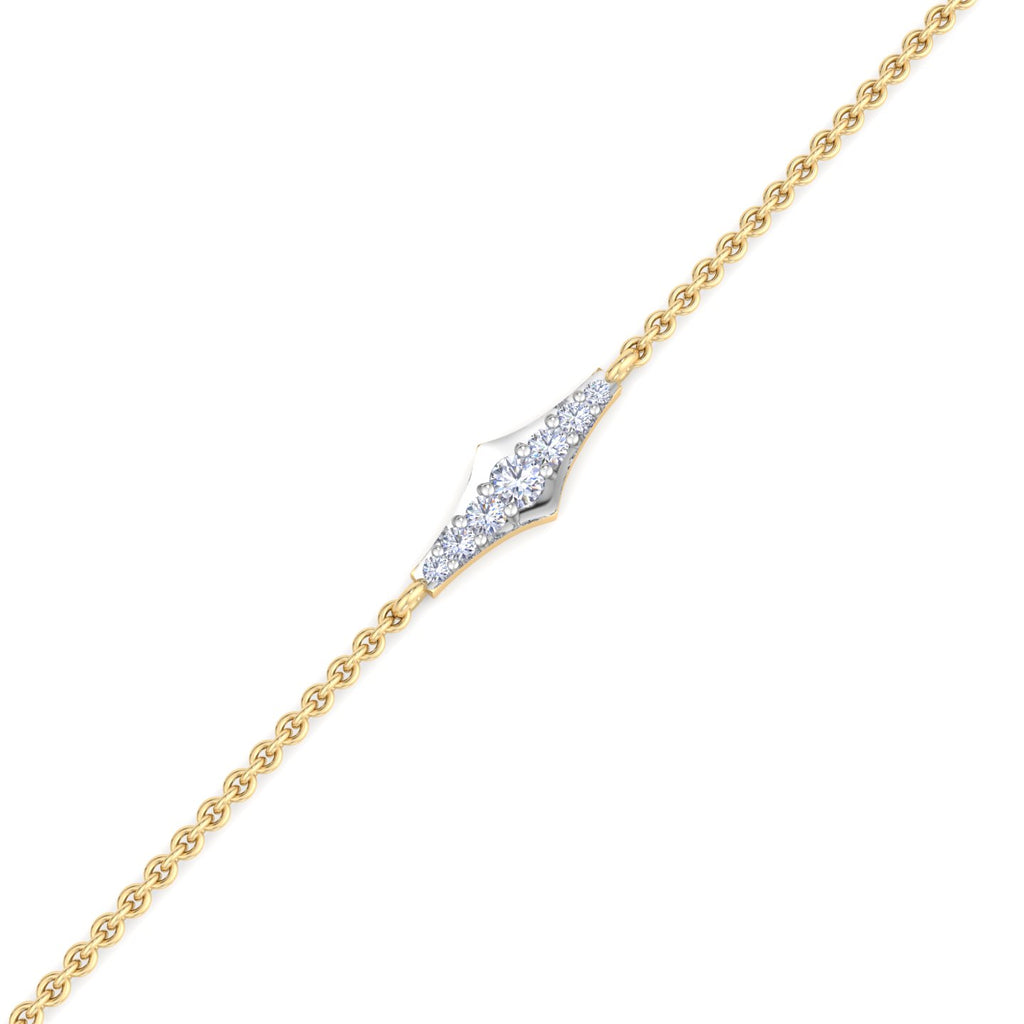 Diamond Kite Station Chain Bracelet